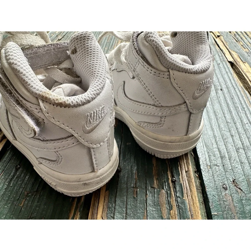Nike Air Force‎ 1 Mid LE Boys Baby Size 5C White   Shoes Sneakers DH2935-111